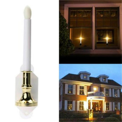 2 PCS Solar Candle Light LED Night Lantern Indoor and Outdoor Decorative Lamp(White)-garmade.com