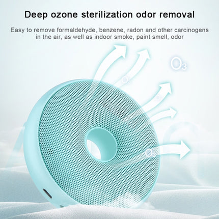 Portable Donut Electric Air Purifier Home Car Anion Ozone Deodorizer(Blue)-garmade.com