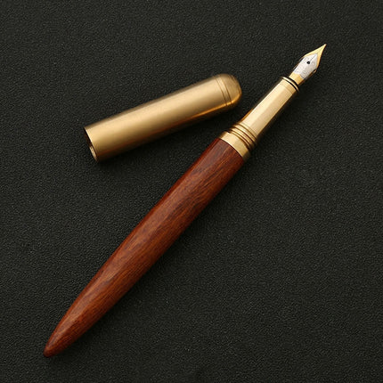 Luxury Wood Fountain Pen School Office Writing Ink Pen Stationery Gifts Supplies(Rose wood)-garmade.com