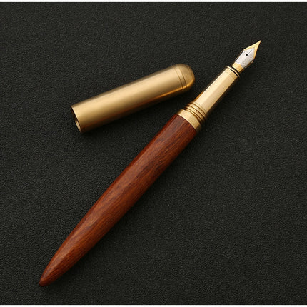 Luxury Wood Fountain Pen School Office Writing Ink Pen Stationery Gifts Supplies(Rose wood)-garmade.com
