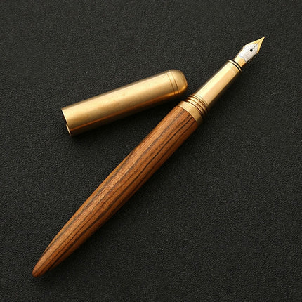 Luxury Wood Fountain Pen School Office Writing Ink Pen Stationery Gifts Supplies(Tiger wood)-garmade.com