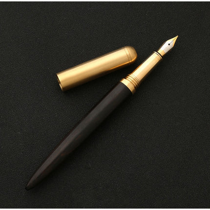 Luxury Wood Fountain Pen School Office Writing Ink Pen Stationery Gifts Supplies(Black wood)-garmade.com