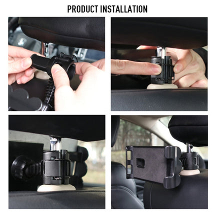Universal Adjustable Car Tablet Stand Holder Car Seat Back Bracket For 4-11 Inch Tablet(Blue)-garmade.com