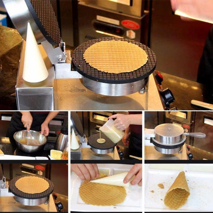 Electric Waffle Maker Egg Roll Maker DIY Ice Cream Cone Machine Crispy Omelet Machine, Plug Type:US Plug-garmade.com