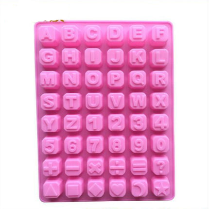 Stars Shape English Alphabet Silicone Chocolate Mold DIY Ice Handmade Soap Mold-garmade.com