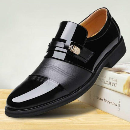 Men Summer Hole Shoe Slip-on Dress Business Shoes, Size:39(Black)-garmade.com