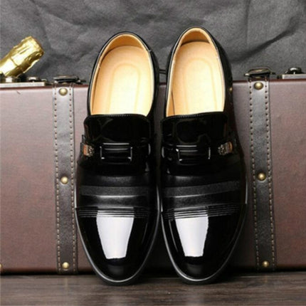Men Summer Hole Shoe Slip-on Dress Business Shoes, Size:40(Black)-garmade.com