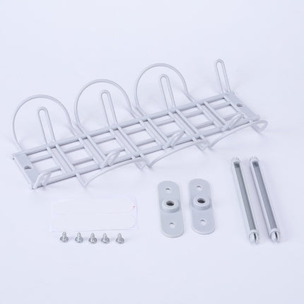 Cable Wire Rack Table Bottom Hanging Basket Shelf Organizing Plug-in Cable Board Storage Rack(White)-garmade.com