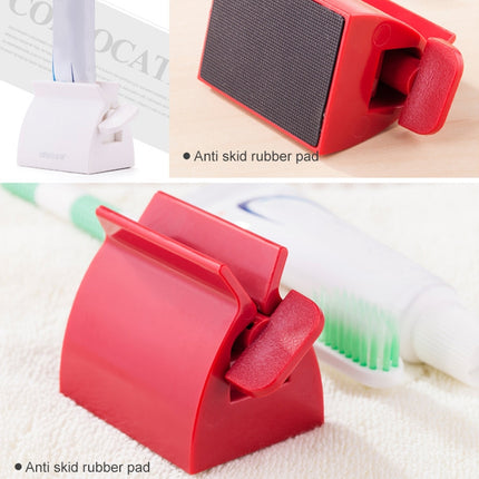 Toothpaste Facial Cleanser Hand Cream Automatic Squeezer Bathroom Supplies(Red)-garmade.com