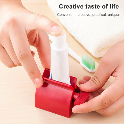 Toothpaste Facial Cleanser Hand Cream Automatic Squeezer Bathroom Supplies(White)-garmade.com