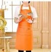 2 PCS Canvas Apron Milk Tea Coffee Shop Baking Restaurant Fashion Men and Women Overalls(Orange)-garmade.com