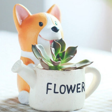 Creative Flower Pot resin Crafts Ornaments, Style:Keji Gardener-garmade.com