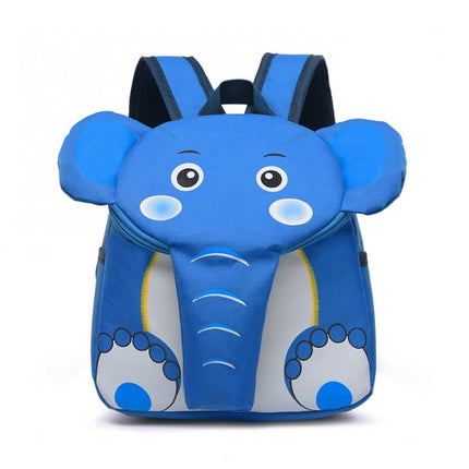 Elephant School Backpack for Children Cute 3D Animal Kids School Bags Boys Girls Schoolbag(Blue)-garmade.com