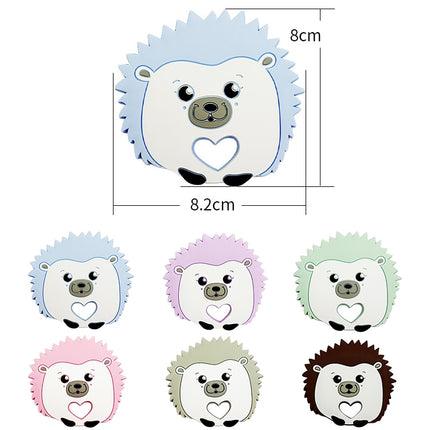 Hedgehog Silicone Pacifier Baby Teether Mother and Baby Supplies Creative Infant Molar Toy(Pink)-garmade.com