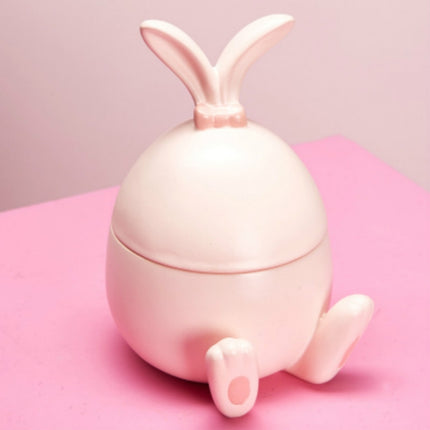 Baby Tooth Box Cute Rabbit Baby Navel Belt Hair Souvenir Bottle(Pink Rabbit)-garmade.com
