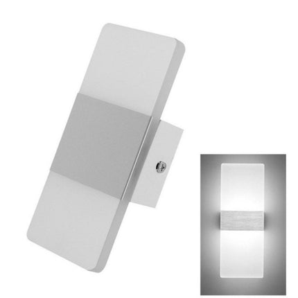 Right Angle White LED Bedroom Bedside Wall Aisle Balcony Wall Lamp, Size:14×6cm(White Light)-garmade.com