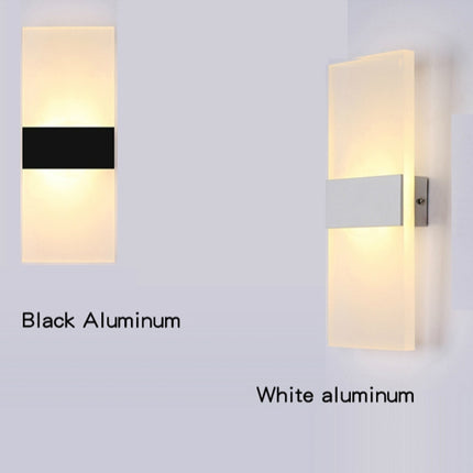 Right Angle White LED Bedroom Bedside Wall Aisle Balcony Wall Lamp, Size:14×6cm(White Light)-garmade.com