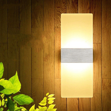 Right Angle White LED Bedroom Bedside Wall Aisle Balcony Wall Lamp, Size:29×11cm(White Light)-garmade.com