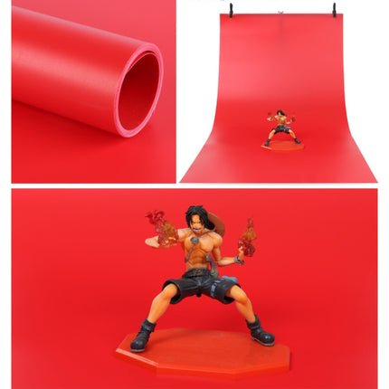70x140cm Shooting Background Board PVC Matte Board Photography Background Cloth Solid Color Shooting Props(Red)-garmade.com