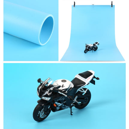 70x140cm Shooting Background Board PVC Matte Board Photography Background Cloth Solid Color Shooting Props(Blue)-garmade.com
