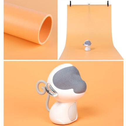 70x140cm Shooting Background Board PVC Matte Board Photography Background Cloth Solid Color Shooting Props(Orange)-garmade.com
