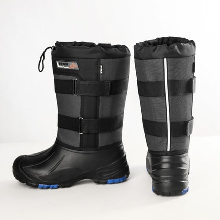 Winter Men Outdoor Snow Shoes Warm Non-slip Steel Nail High Snow Boots, Size:41(Double Webbing)-garmade.com