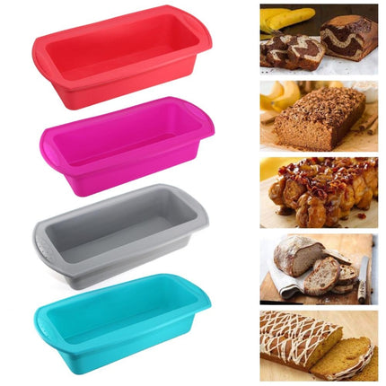 Rectangular Silicone Mold Chocolate Cake Decoration Accessories Baking Tools(Pink)-garmade.com