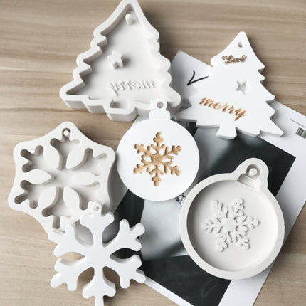 DIY Baking Christmas Series Modeling Fondant Silicone Mold(Christmas Snowflake)-garmade.com