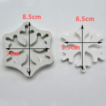 DIY Baking Christmas Series Modeling Fondant Silicone Mold(Christmas Snowflake)-garmade.com