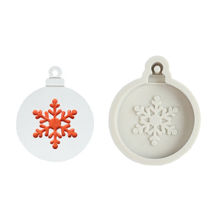 DIY Baking Christmas Series Modeling Fondant Silicone Mold(Christmas Round Snowflake)-garmade.com