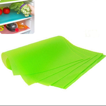 4 PCS / Set Environmentally Friendly Waterproof Washable Antibacterial Antifouling Refrigerator Mat, Color:Transparent Green-garmade.com