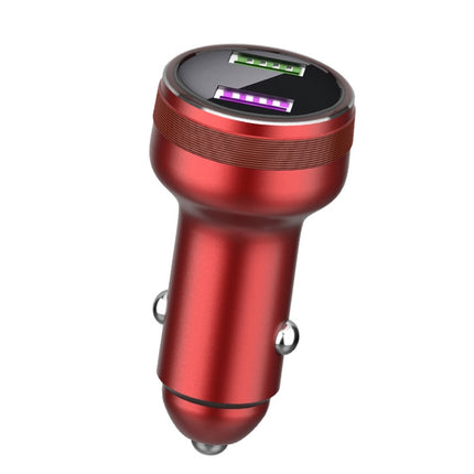 QIAKEY GX789 Dual USB Fast Charge Car Charger(Red)-garmade.com