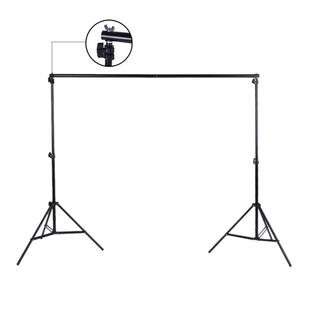 200 * 300cm Photo Studio Background Support Backdrop Crossbar Kit-garmade.com