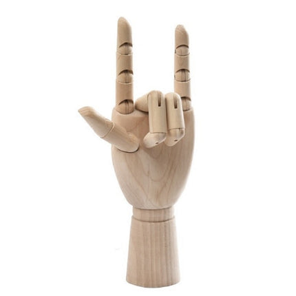 Wooden Doll Hand Joint Movable Hand Model Wooden Hand Art Sketch Tool, Size:7 Inch(Right Hand)-garmade.com
