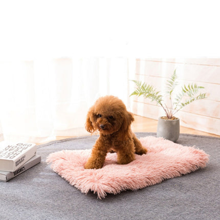 Autumn and Winter Warm Universal Square Pet Cat Dog Plush Pad, Size:S(Pink)-garmade.com