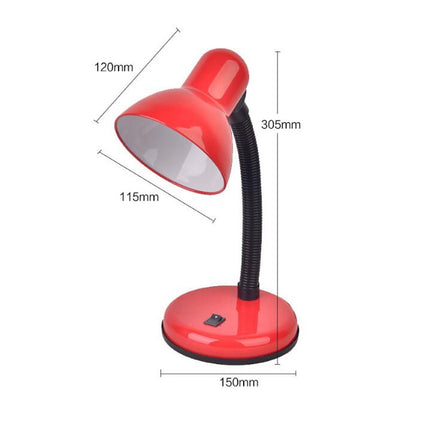 Vintage Iron LED Desk Lamp Push Button Switch Eye Protection Reading Led Light Table Lamps(Green)-garmade.com