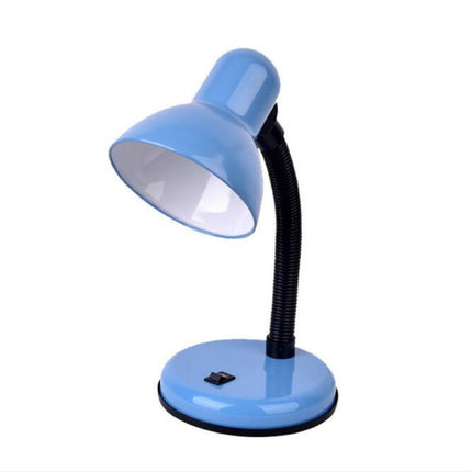 Vintage Iron LED Desk Lamp Push Button Switch Eye Protection Reading Led Light Table Lamps(Blue)-garmade.com