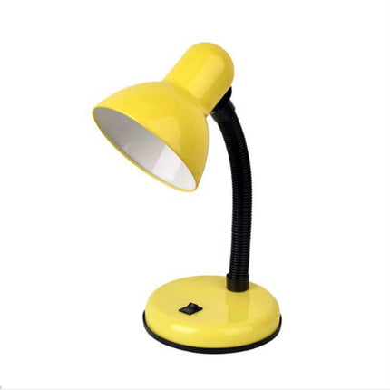 Vintage Iron LED Desk Lamp Push Button Switch Eye Protection Reading Led Light Table Lamps(Yellow)-garmade.com