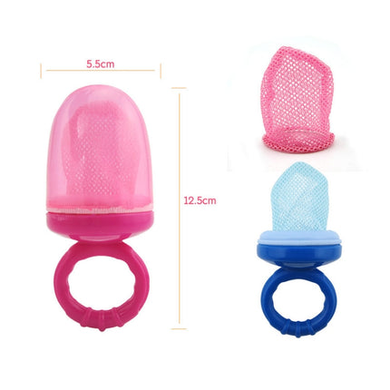Baby Bite Le Net Pocket Fruits and Vegetables Pacifier Baby Soothers Safe Chew Feeder(Blue)-garmade.com
