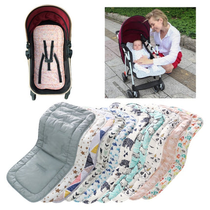 Baby Stroller Cotton Cushion Universal Shock-proof Thick Warm Infant Dining Chair Baby Cushion in Autumn and Winter(Pink Bear)-garmade.com