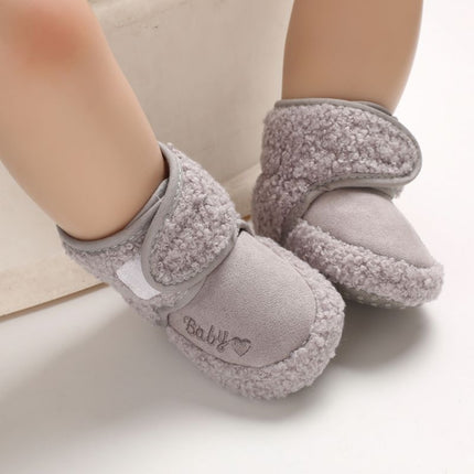 Newborn Baby 0-1 Years Old in Autumn and Winter Keep Warm Soft Bottom Toddler Shoes, Size:Inner Length 11cm(Pink)-garmade.com