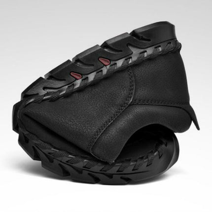 Leather Men Casual Shoes Outdoor Shoes, Size:38(Black)-garmade.com