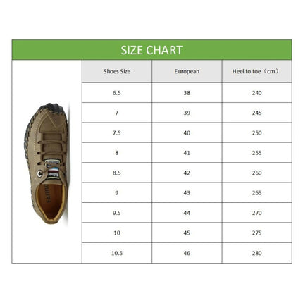 Leather Men Casual Shoes Outdoor Shoes, Size:38(Khaki)-garmade.com