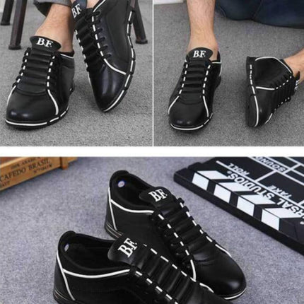 Men Fashion British Style Sports Shoes, Size:38(Black)-garmade.com