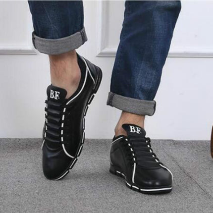 Men Fashion British Style Sports Shoes, Size:38(Black)-garmade.com