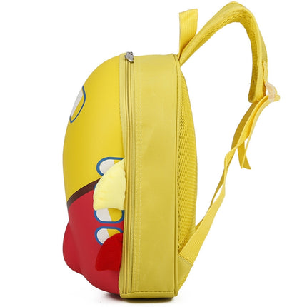 Kids Kindergarten Schoolbag Small Plane Backpack Waterproof Breathable Eggshell Backpack(Yellow)-garmade.com