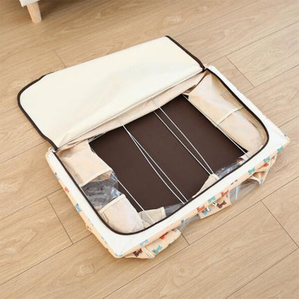 Folding Storage Box Non Woven Fabric With Zipper Moisture-proof Clothes Storage Box, Size:11L 30x23x16cm(Beige Dog)-garmade.com