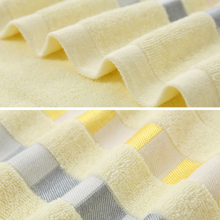 Cotton Plain Square Bath Towel Natural Environmental Protection Embroidered Bath Towel Household Towel(Off White)-garmade.com
