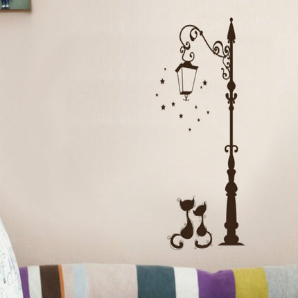 Street Lamp Cat Removed Environmentally Friendly Living Room Bedroom Wall Sticker-garmade.com