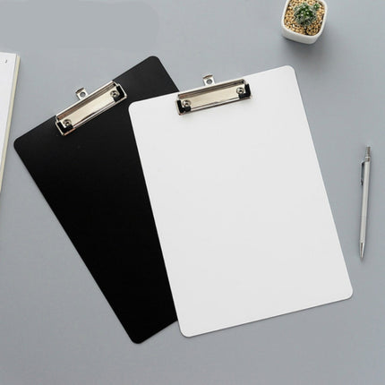 Simple File Board Folder Student Writing Board Paper Clip Restaurant Menu Folder(A4 Black)-garmade.com